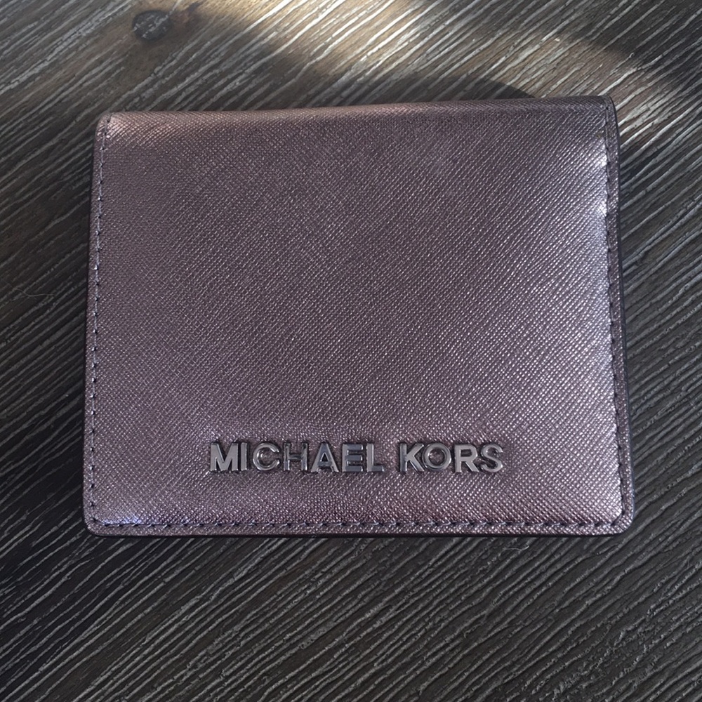 NWOT Michael Kors small metallic wallet